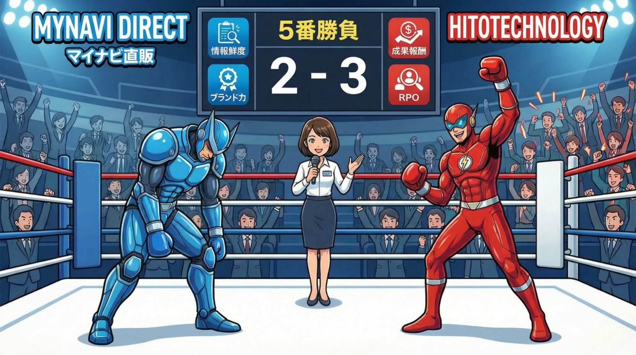 マイナビ直販 vs Hitotechnology 5番勝負