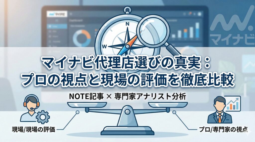 マイナビ代理店選びの真実：プロの視点と現場の評価を徹底比較 - NOTE記事×専門家アナリスト分析